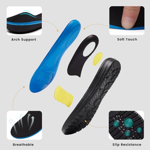 Image of SILENTCARE Men's Wide Toe Box Slip On Loafers with Arch Support Insole