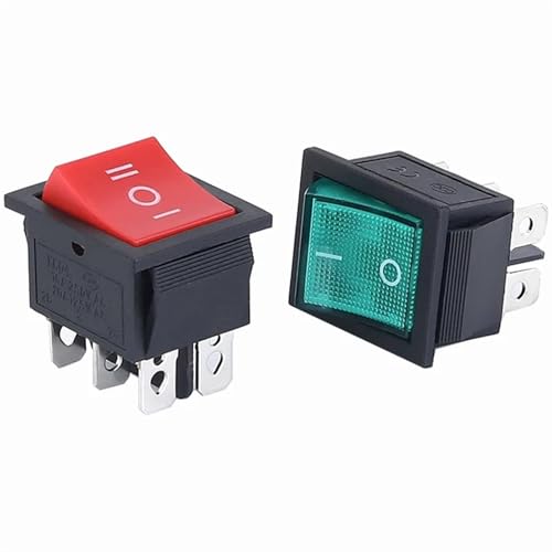 Interruptor KCD4 basculante de 6 pines y 2 posiciones para control de encendido 16A 10 uds 5