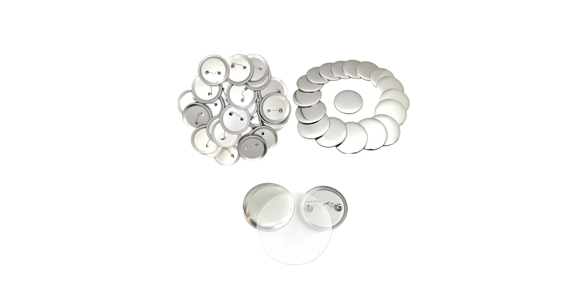 Amazon.co.jp: YiiYiiGO 58mm 缶バッジ パーツ 丸形材料 缶