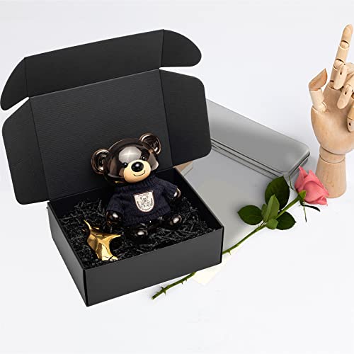 Mcfleet 12X9X4" Black Shipping Boxes - 24 Pack Corrugated Cardboard Mailing Box Packaging For Small Business - Tab Locking Literature Mailer Boxes Flat Shipping Boxes Empty Gift Packing Boxes Supplies #TOP4