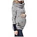 Felpa con Stampa da Donna, Maglione Premaman, Allattamento, Allattamento, Manica Lunga Felpa Pirati ( XXL,Grey )