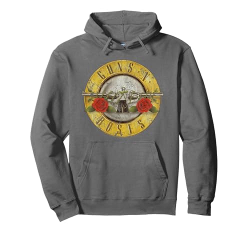 Official Guns N' Roses Vintage Logo Grey Pullover Hoodie