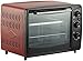 Horno eléctrico de 32 l, horno multifunción para hornear doméstico silencioso, temperatura ajustable de 100 a 220 ℃ y temporizador de 60 minutos, horno tostador de encimera de convección (rojo)