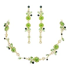 Emerald Color Gold-Tone