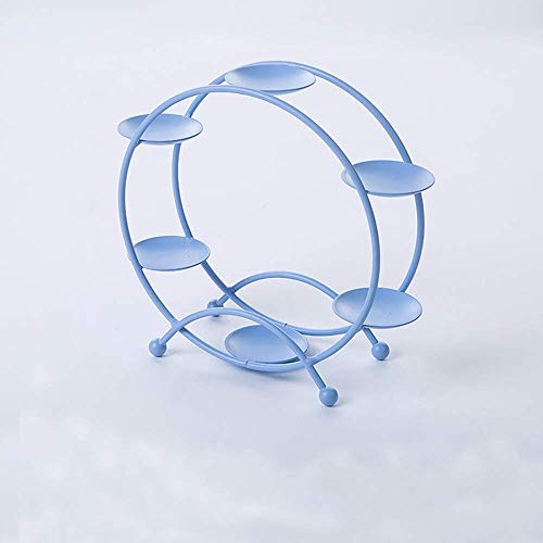 JTKDL Fruit Basket Holder Bowl Stand 3-Tier Stand gâteau et Fruits de Petit gâteau gâteaux Fruits Desserts Buffet Bonbons Support for Mariage Accueil Birthday Party (Color : Blue) Cover