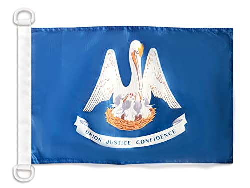 AZ FLAG Louisiana Boat Flag 45x30 cm Mesh Polyester Plastic Rings — image 1