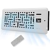 SANYCASA 4" x 10" Vent Fan Booster Quiet Auto-Fan Speed with Thermostat Control register booster fan