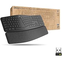Logitech Ergo K860 Split Wireless Keyboard for Business - Ergonomic Design, Secured Logi Bolt Technology, Bluetooth, Globally Certified, Windows/Mac/Chrome/Linux - Graphite