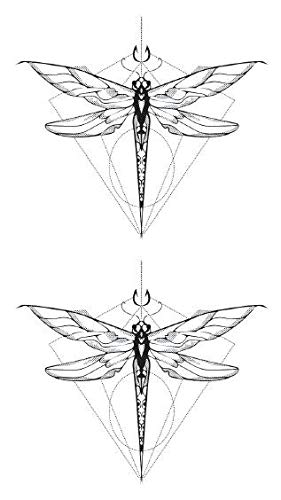 Sanerlian Dragonfly Temporary Tattoo Sticker Watercolor Waterproof Women Girls Children Kids Party Favor Hand Arm Back Body Art 10.5X6Cm Set Of 12 (Sf160) #TOP7