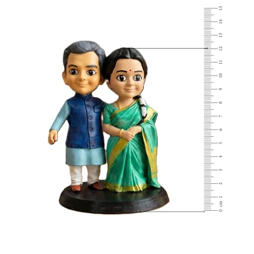 Image of Custom 3D Mini Me Figurine from Photo Personalized Cartoon Style Mini Me Miniature Self Statue, Hand Painted 3D Printed Figurine, Unique Birthday, 5 Inch (Couple)