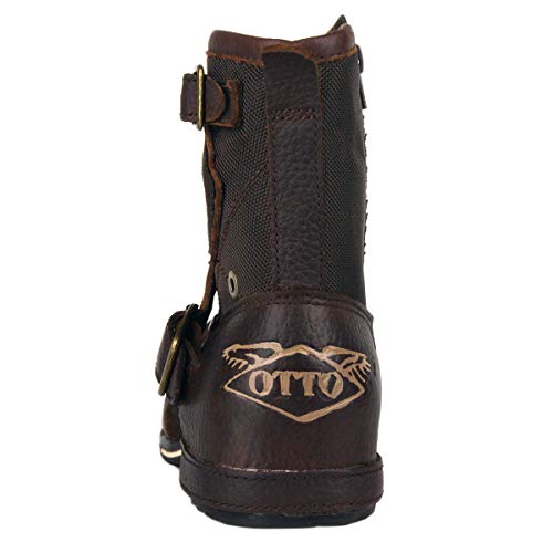 Stivali Cowboy Biker in Pelle Scivolare su Punta