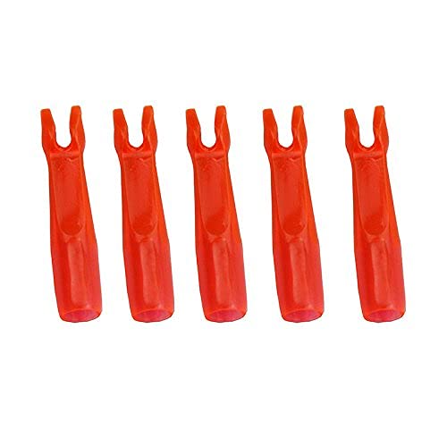 LIXFDJ 50pcs Transparent Red External Arrow Nock Inner Diameter 5mm for Archery Hunting Target Shooting Arrow Nock//79