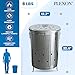 Plexon Incinerator Burn Barrel for Outside for Burning Trash Leaf - Metal Burn Can Cage Bin Container - Fire Can Paper Burner Outdoor, Lid and Ventilation Holes, Galvanized Steel, 20 Gallon