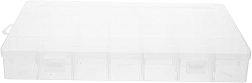 EXCEART Organizador de almacenamiento de joyas Organizador de joyas Contenedor de plástico transparente Equipo de pesca Caja de almacenamiento Caja