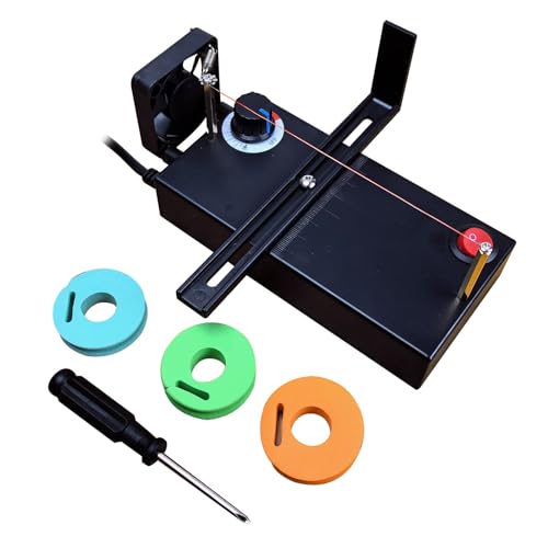 DRQG50-B Heat Cutting Ribbon Cutter, Electric Rope Cutter Thermal Supplies Portable with Screwdriver for Ribbon Braid Nylon Band Ropes Versatile Rope Ribbon Thermal Cutter with Fan
