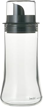 iwaki KT5032-BKS AGC Techno-Glass, Heat-resistant Glass, Drip-resistant Sauce Holder, For Sauces, 5.3 fl oz 160 ml, Leak Resistant, Condiment Container with Lid