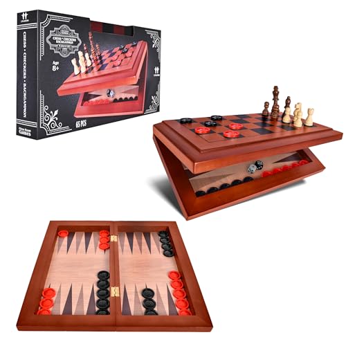Elbow Room Games 3-in-1 Chess, Checkers...