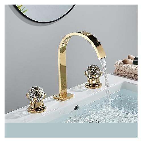 Robinet de lavabo anti-éclaboussures mélangeur trois pièces - 2