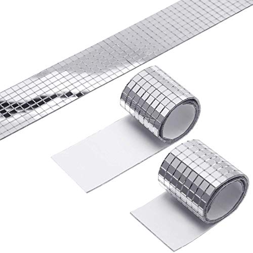 Satinior Self-Adhesive Mini Square Glass, Decorative Craft Diy Accessory Mirrors Mosaic Tiles (5 X 5 Mm, 1200 Pieces) #TOP30