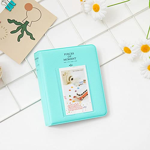 KALUO Fotokartenhalter mit 64 Fächern für Fotoaufkleber, Fotoalbum, Fotoalbum, Aufbewahrung, Sofortalben (grün)