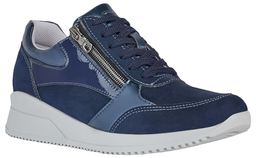 Geox Girls D Haleney A Platform, navy, 4.5 Big Kid
