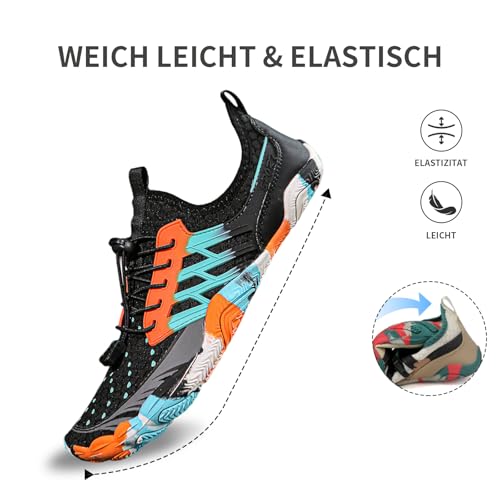 Image of SIOSNETA Hike Barefoot Shoes for Women Men, Wide Toe Water Shoes for Hiking,Breathable Non-Slip Athletic Footwear,