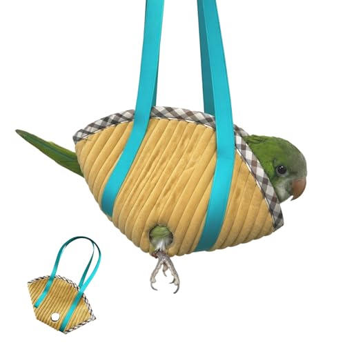 1PC Bird Diaper Extra-Soft Yellow Flight Suit Pigeon Diaper Adorable Fashionable Scratch-Protective Walking Protective Outfit for Small Medium Parrots, Daily Outdoor & Nail Trimming, Suitable for Bird