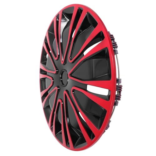 Enjoliveurs 15 pouces haute protection universels rouge et noir pour moyeu auto