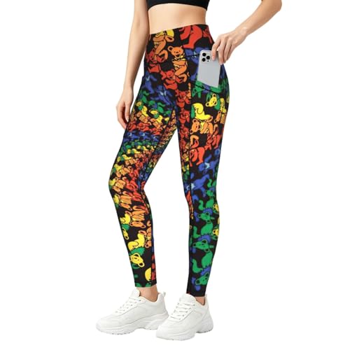 Leggings con estampado de teñido anudado para fitness y conjuntos de gimnasio femeninos