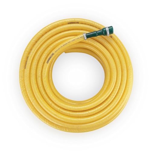 Image of Garbnoire 0.75 Inch Heavy Duty 3 Layered Braided Water Hose Pipe | Garden Outdoors Pipes with Hose Connector (50 Meter (164.04 Feet), Yellow)