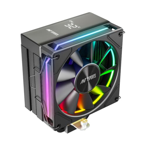 Image of Ant Esports V6 Digital CPU Air Cooler CPU Fan with LED Temperature Display & ARGB|120mm FAN| Support Intel - LGA1851 / 1700 /1200 AMD - AM5 / AM4
