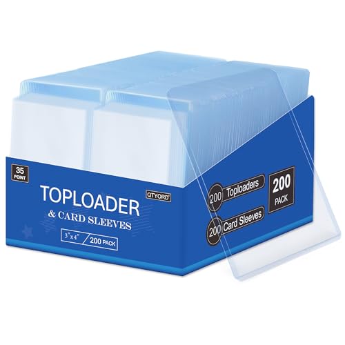 QTYORD 400Pcs Top Loaders for Cards