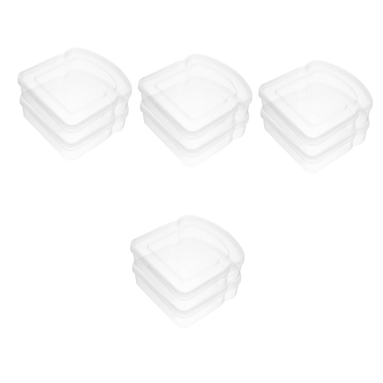 PRETYZOOM 8 Pz Scatola Per Toast Contenitore Contenitori Trasparenti Scatole Per Panetteria Contenitori Per Alimenti Piccoli Con Coperchi Sandwich Per Adulti Pp