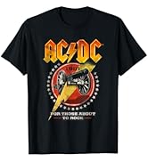 AC/DC For Those About To Rock Distressed Cannon And Stars T-Shirt