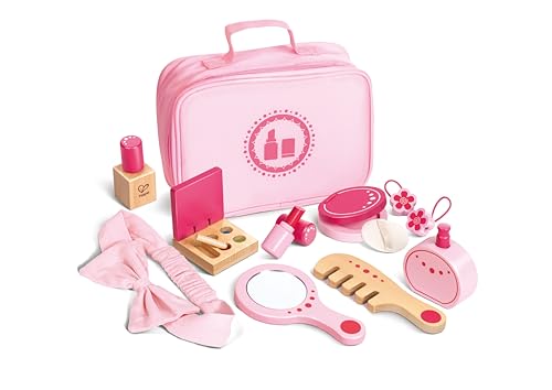 Hape Wooden Beauty Play Set| Kids Pretend Makeup Accessories Beauty Salon Play Set for Kids