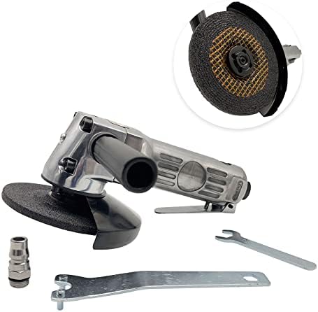 4inch Heavy Duty Pneumatic Sander - XSTARYE 11000RPM Car Polisher Air Angle Grinder Tool Threaded Interface 1/4" for Grinding, De-rusting, Polishing of Weld Surface, and Cutting of Metal Sheet, etc