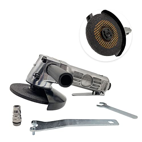 4Inch Heavy Duty Pneumatic Sander - Xstarye 11000Rpm Car Polisher Air Angle Grinder Tool Threaded Interface 1/4" For Grinding, De-Rusting, Polishing Of Weld Surface, And Cutting Of Metal Sheet, Etc #TOP29