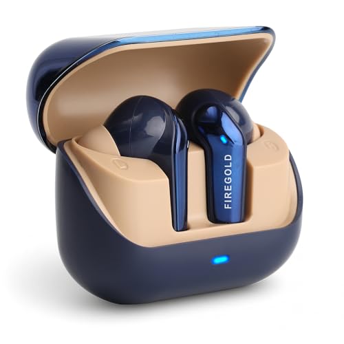 Image of FIREGOLD New Blastpods Wireless Earbuds with 4 Mic ENC, HD Sound Quality, 48 Hours Battery Backup (Blue /Grey)