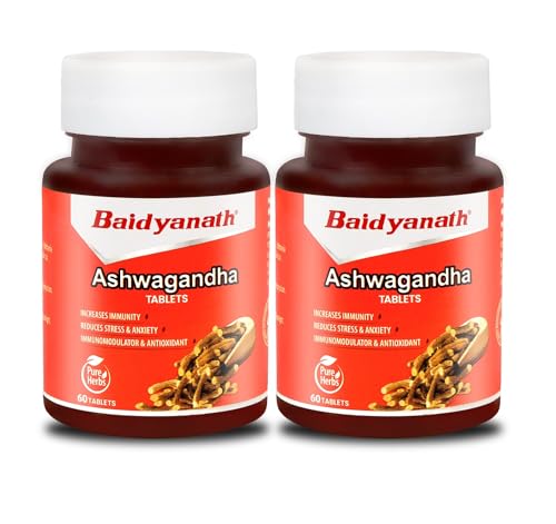 Baidyanath Ashwagandha Tablets - 60Tab | for General Wellness Tablets (Pack of 2) (B09M9QQLK6) Amazon Price History, Amazon Price Tracker