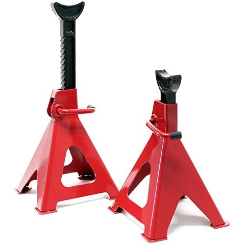 Juego de 2 caballetes ajustables WilTec 3 toneladas Cover