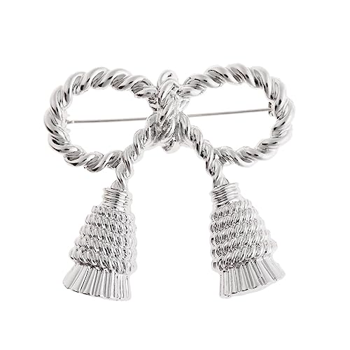 Image of Vintage Ribbon Bow Brooch Pin Exaggerated Bow Knot Lapel Pins Clip Shawl Hat Suit Dress Accessories Brooches Pins Unique Birthday Christmas Jewelry Gifts for Women Girls Mother