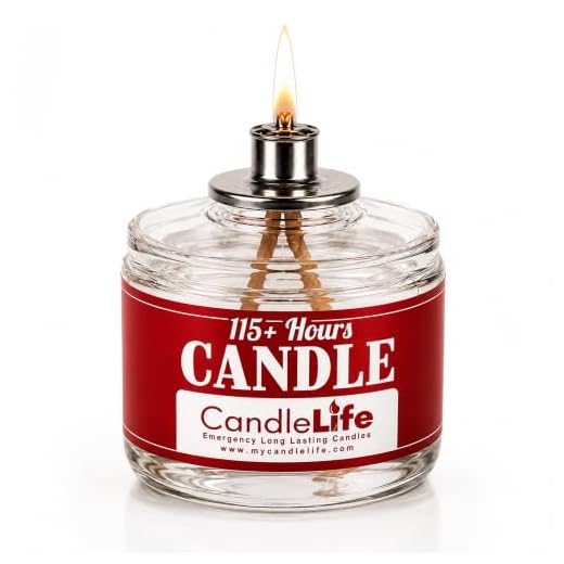 CandleLife Emergency Survival Candle 115 Hours Long Lasting Burning Time
