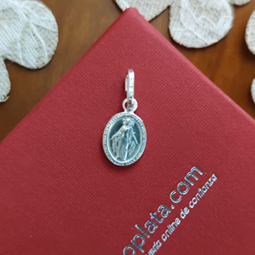 Medalla Virgen Milagrosa Plata Ley 925 Unisex 8mmx10mm