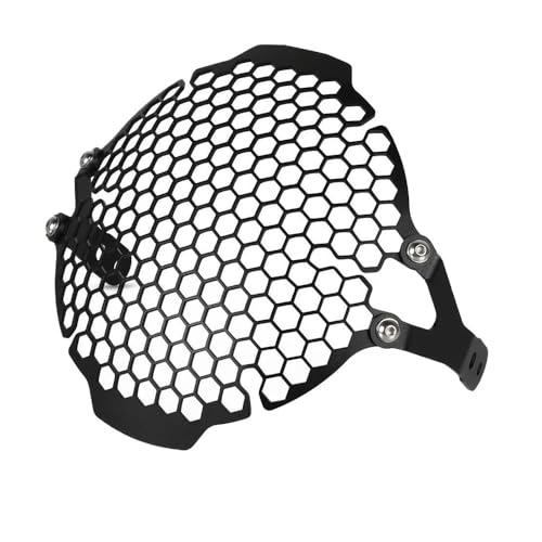 Protection de phare de moto en maille robuste pour style classique noir - 4