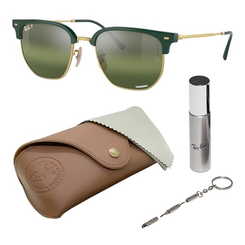 Image of Ray-Ban RB4416 NEW CLUBMASTER Square-Round Shaped Sunglasses for Men & Women with Official RAYBAN Eyewear Kit