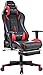 GTPLAYER Gaming Stuhl Bürostuhl Schreibtischstuhl Kunstleder Gamer Stuhl Drehstuhl höhenverstellbarer PC Stuhl Ergonomisches Design mit Fußstütze und Wippfunktion (Red)