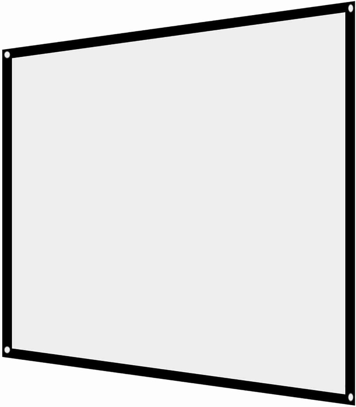 Generic Projection Screen, 60-100 Inch Non-crease Projector Curtain for Open-air Cinema for Camping Movie (60 inches)