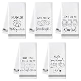 R HORSE Funny Kitchen Dish Towels - 5Pcs Sourdough Tea Bread Kitchen Hand Towels, Soft Absorbent Cleaning Dishcloth Bread Making...
