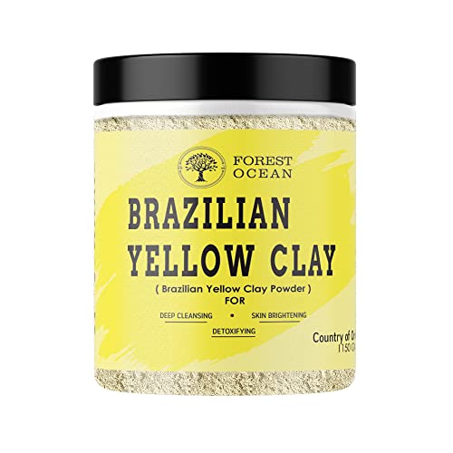 Image of Natural Brazilian Yellow Clay Powder For Healthy Hair Care & Skin Care - 150g