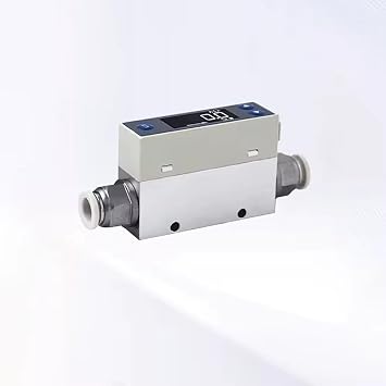 DC 24V Lab Digital Thermal Gas Mass Flow Meter, 0-200 ml/min Sensor for Air/O2/N2/CO2/Ar, High Accuracy Mass Flow Controller for Gas Analysis & Experiment